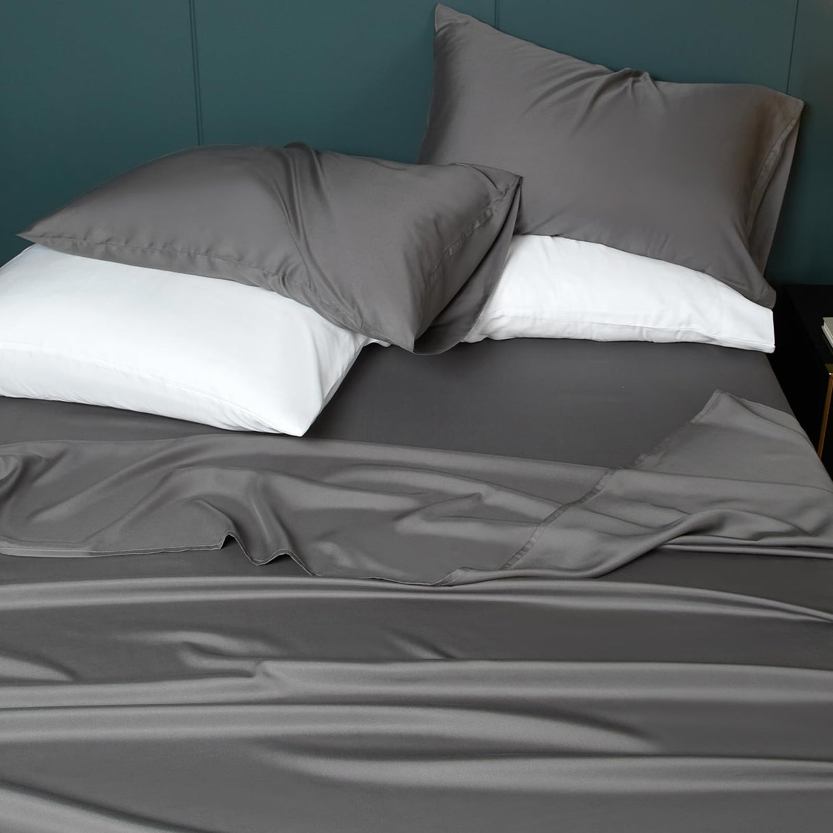 Deep Pocket Queen Sheets 18 Inch - 100% Eucalyptus Tencel Sheets Queen - Cooling Sheets for Hot Sleepers