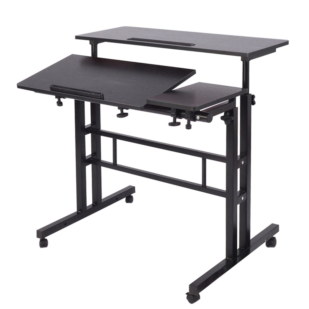 31.5inches Height Adjustable Desk Laptop Desk on The Wheels, Rolling Stand Up Desk