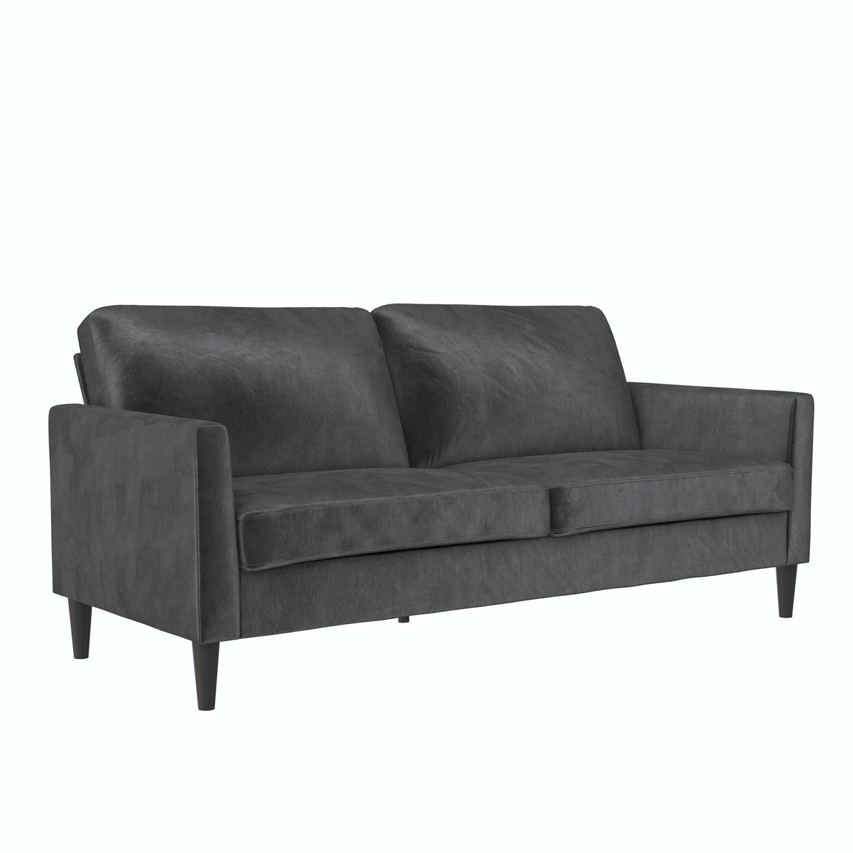 Winston Sofa with Pocket Coils, Dark Gray Velvet