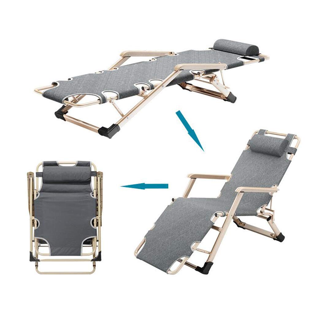 Outdoor Folding Adjustable Patio Lounge Recliners Garden Bed Reclining Chair