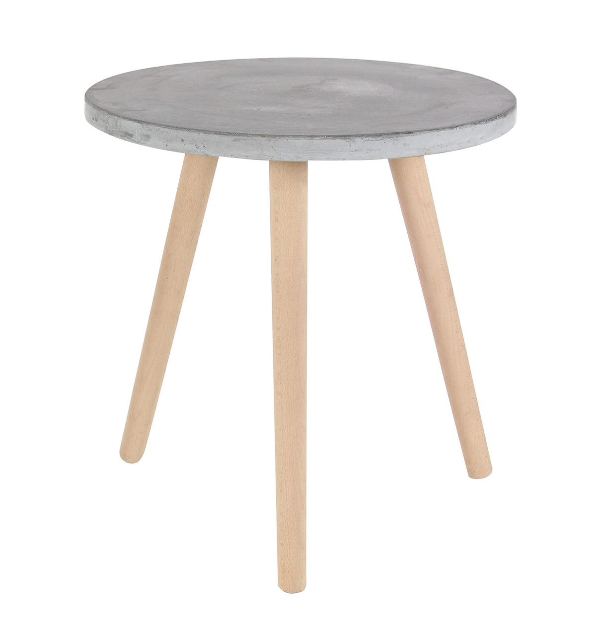 Wood And Fiber Clay Table 17"W, 18"H light gray/brown