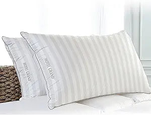 Hotel Grand White Luxury Feather Down Fluffy Bed Pillows