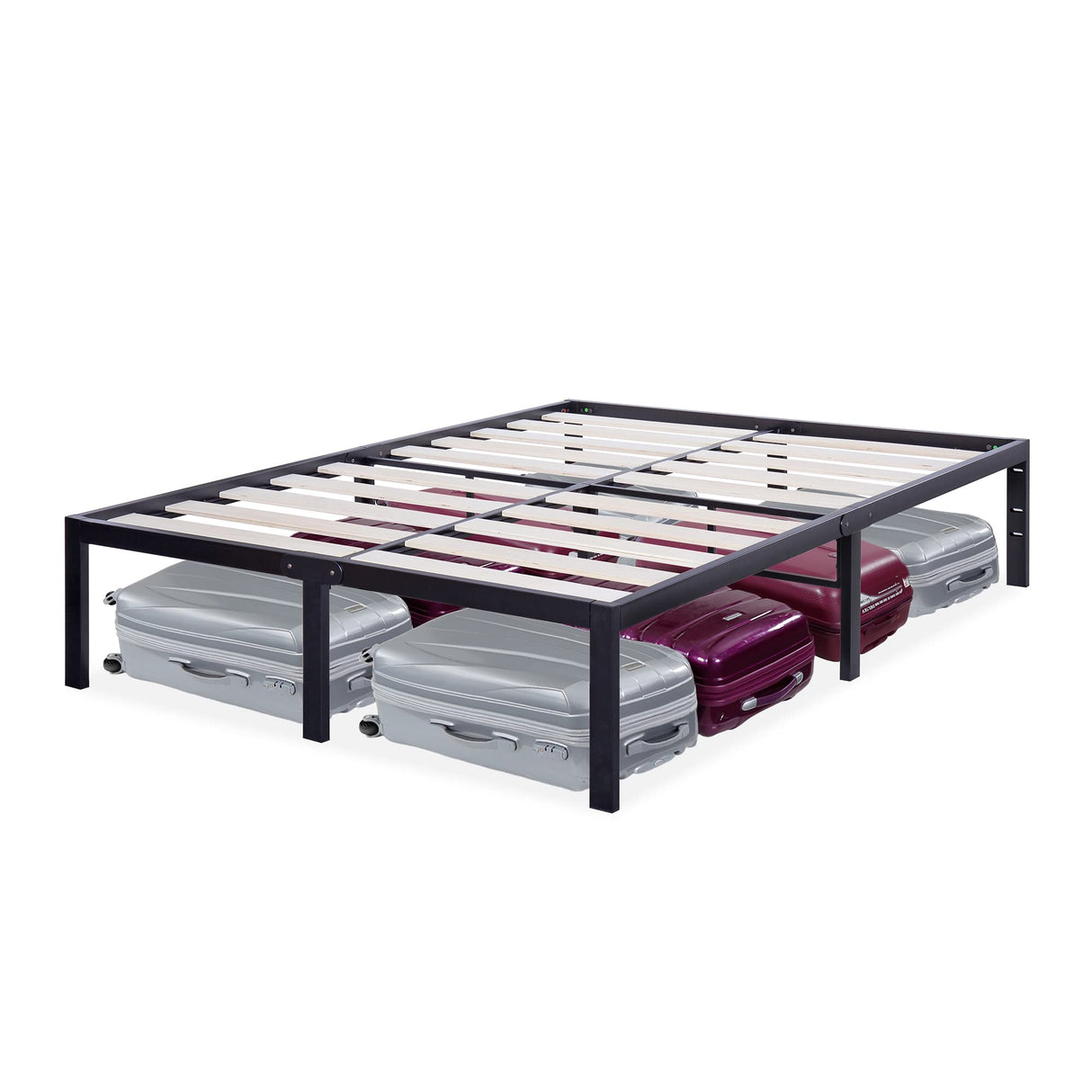 14 Inch Dura Metal Steel Slat Bed Frame, Twin XL