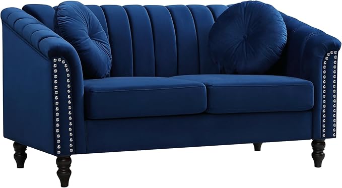 Sectional Sofa Set, Microfiber Chesterfield Upholstered Sofas Loveseat