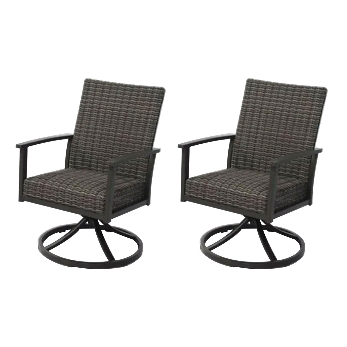 Nantucket All Weather Woven Swivel Rocker Chairs Outdoor Dining