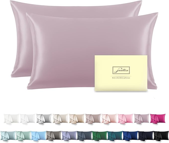 Mulberry Silk Pillowcase for Hair and Skin Standard Size 20"X 26" with Hidden Zipper