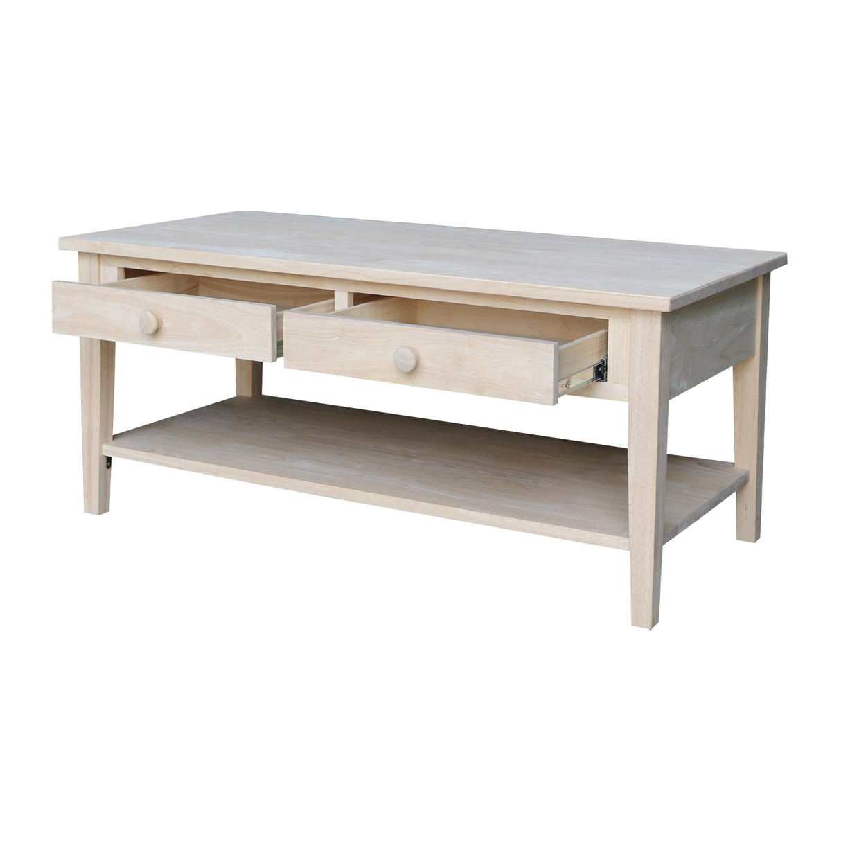 Spencer Coffee Table, Solid Wood, Real Parawood, 48" W x 24" D x 19" H
