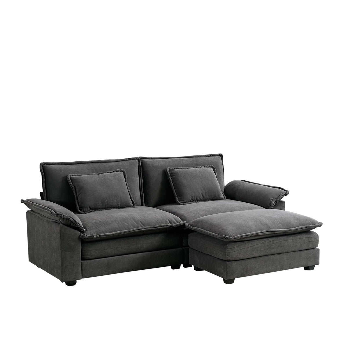 Sectional Sofa Couch, Modern Chenille Sofa Sleeper Deep Seat Couches