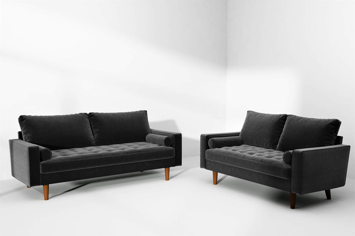 Womble Velvet Upholstered Living Room Diamond Tufted Chesterfield