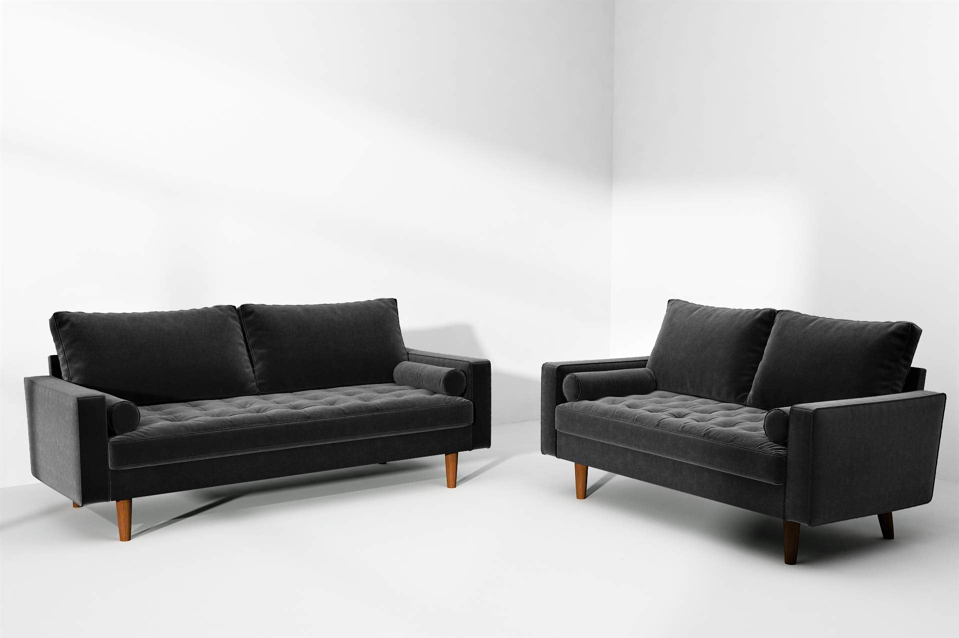 Womble Velvet Upholstered Living Room Diamond Tufted Chesterfield