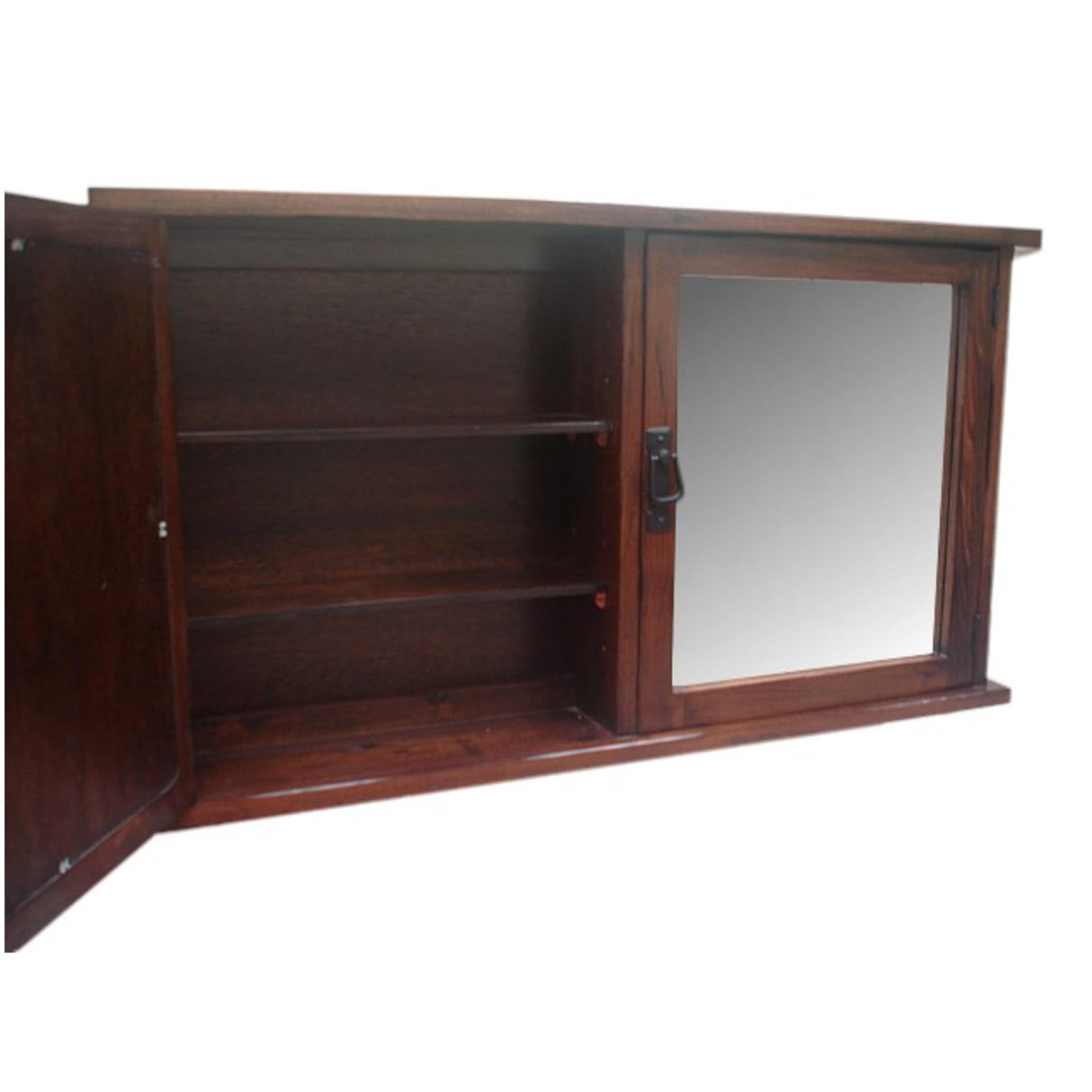 Mission Medicine Cabinet, 2 Doors, Solid Wood, Handmade, Medium Dark Finish