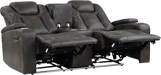 LumiLuxe Power Recliner Chair – Storage Arms, USB, LED & Power Headrest