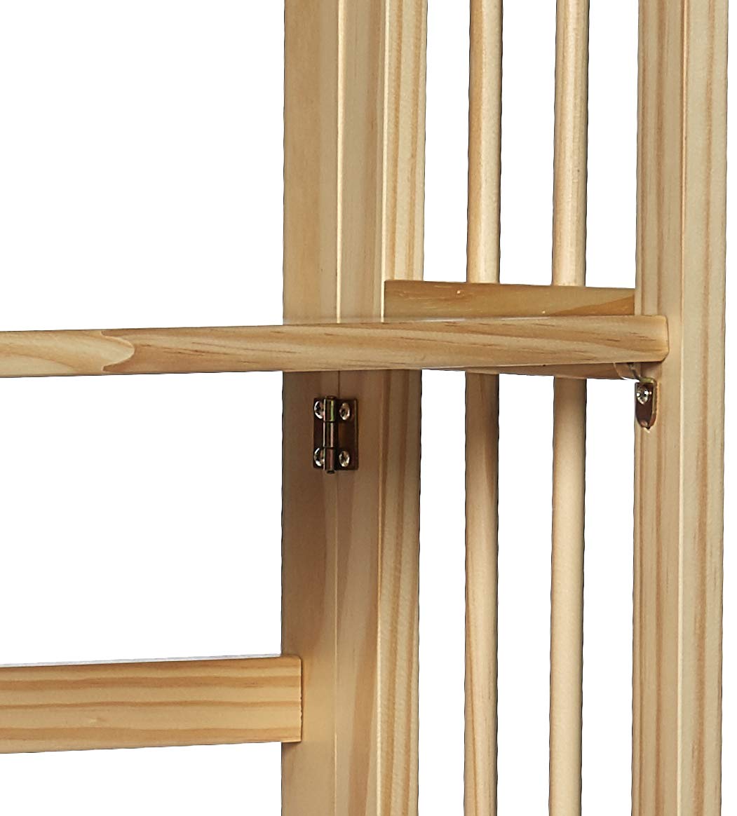 3-Shelf Folding Stackable Bookcase (27.5" Wide)-Natural