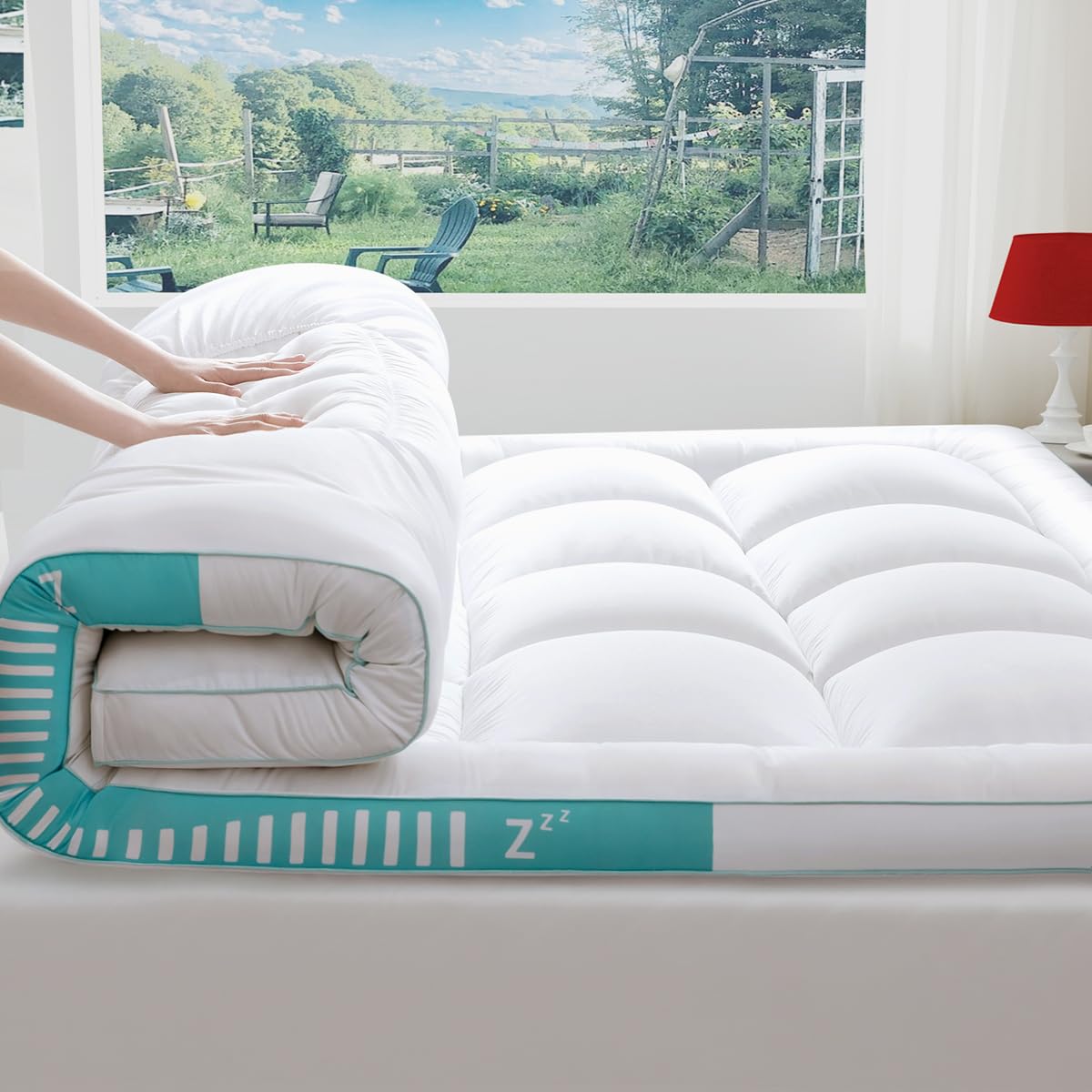 Extra Thick Mattress Topper Queen Size, Pillow top Mattress Pads Cover