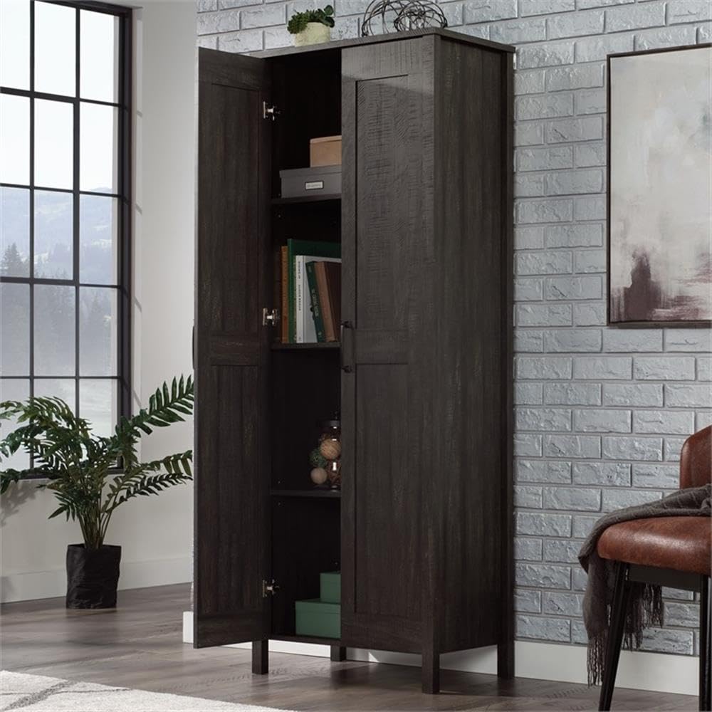 Engineered Wood Storage Cabinet in Blade Walnut Finish