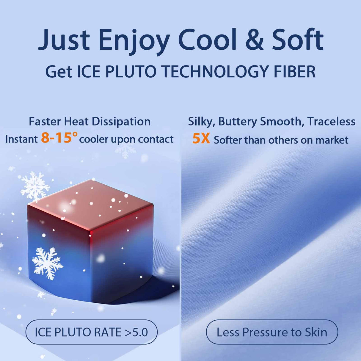 Cooling Bed Pillows King Size Set of 2, Cool for Hot Sleepers