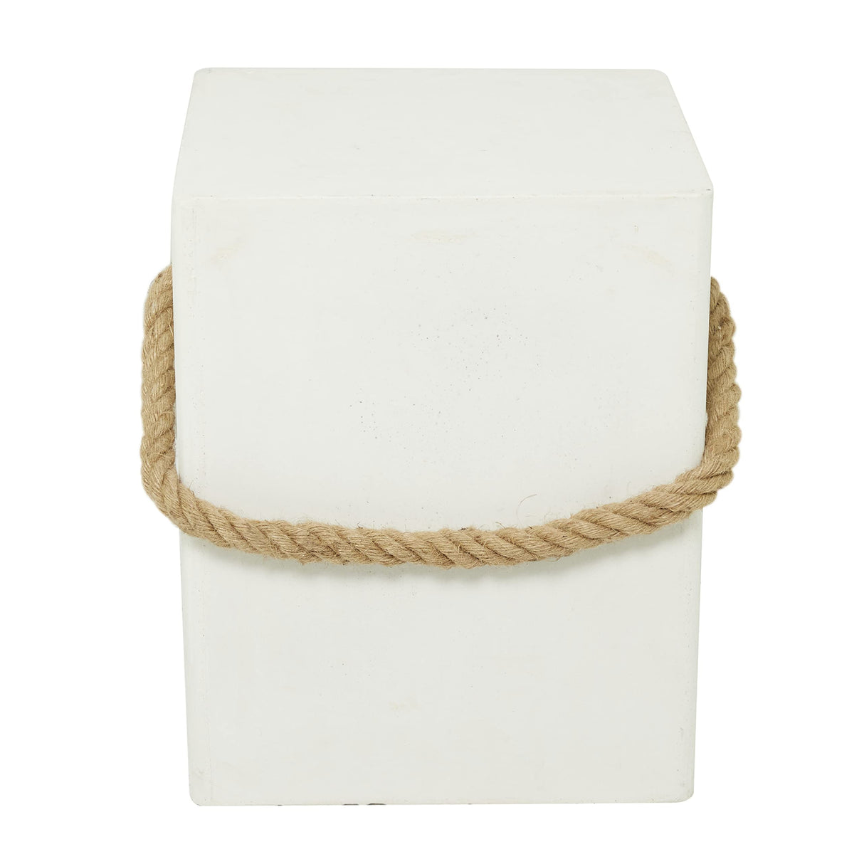 Magnesium Oxide Lightweight Outdoor Accent Table with Rope Handle