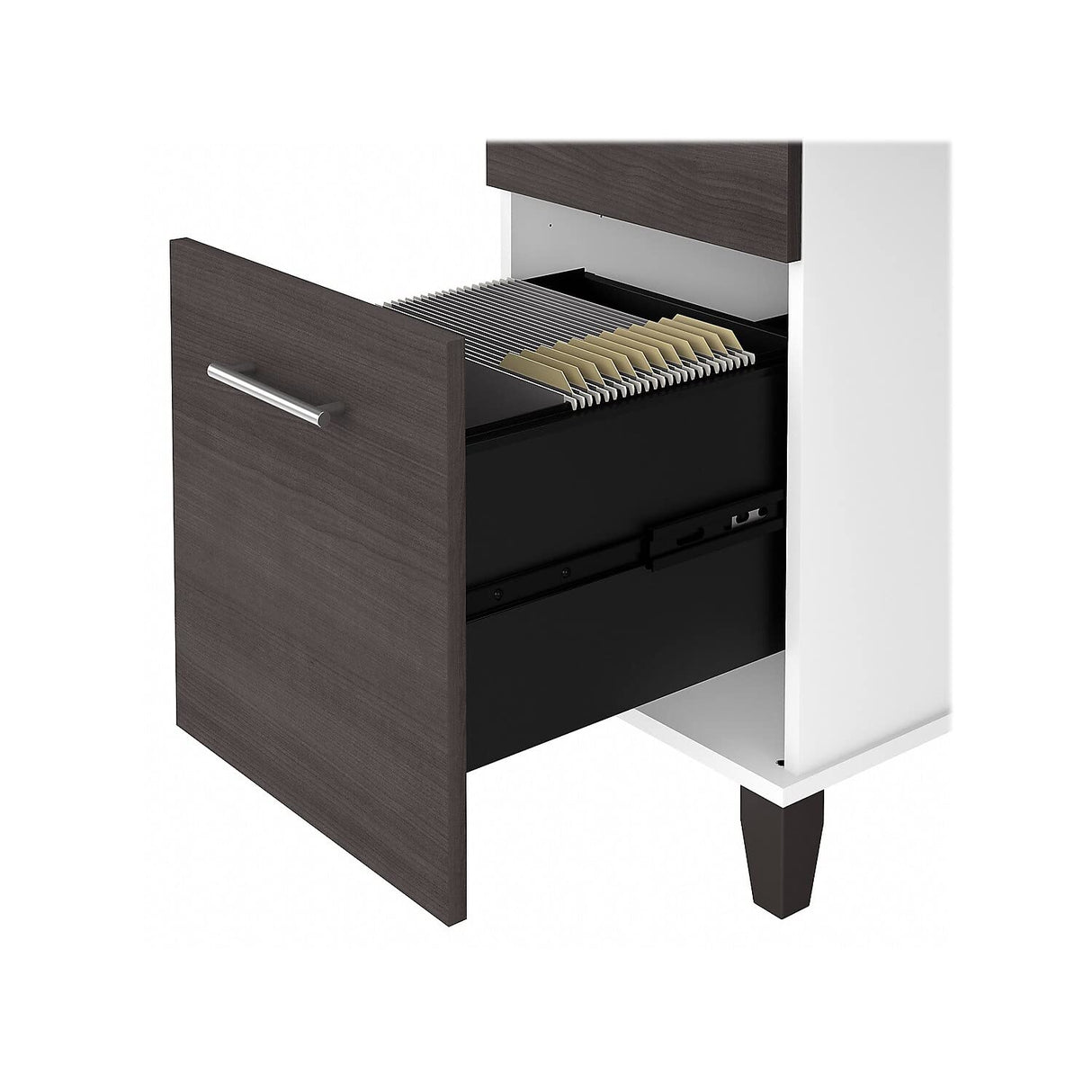 Somerset 72W 3 Position Sit to Stand L Shaped Desk with Hutch in White