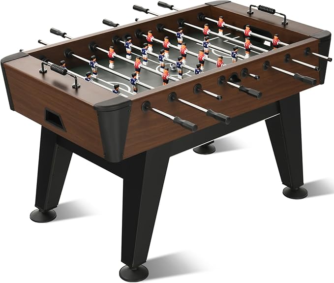 Foosball Table, 58Inch Competition Soccer Table Game w/ 2 Balls for Adult Kids Youth