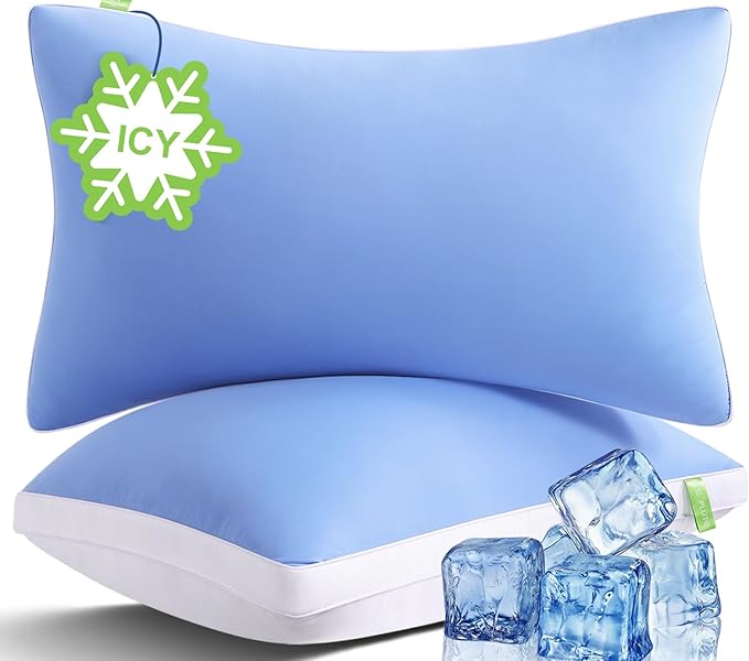 Cooling Bed Pillows King Size Set of 2, Cool for Hot Sleepers