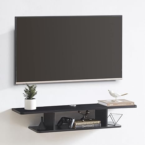 Floating TV Stand, Wall Mounted Entertainment Center and Cabinet Shelf