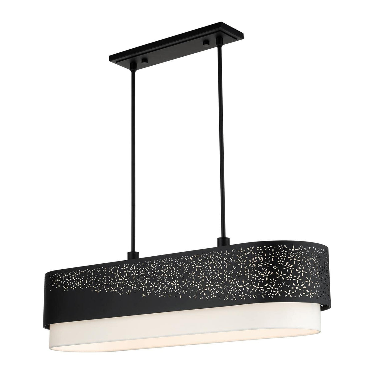 Lighting Noria 6 Light Black Linear Chandelier