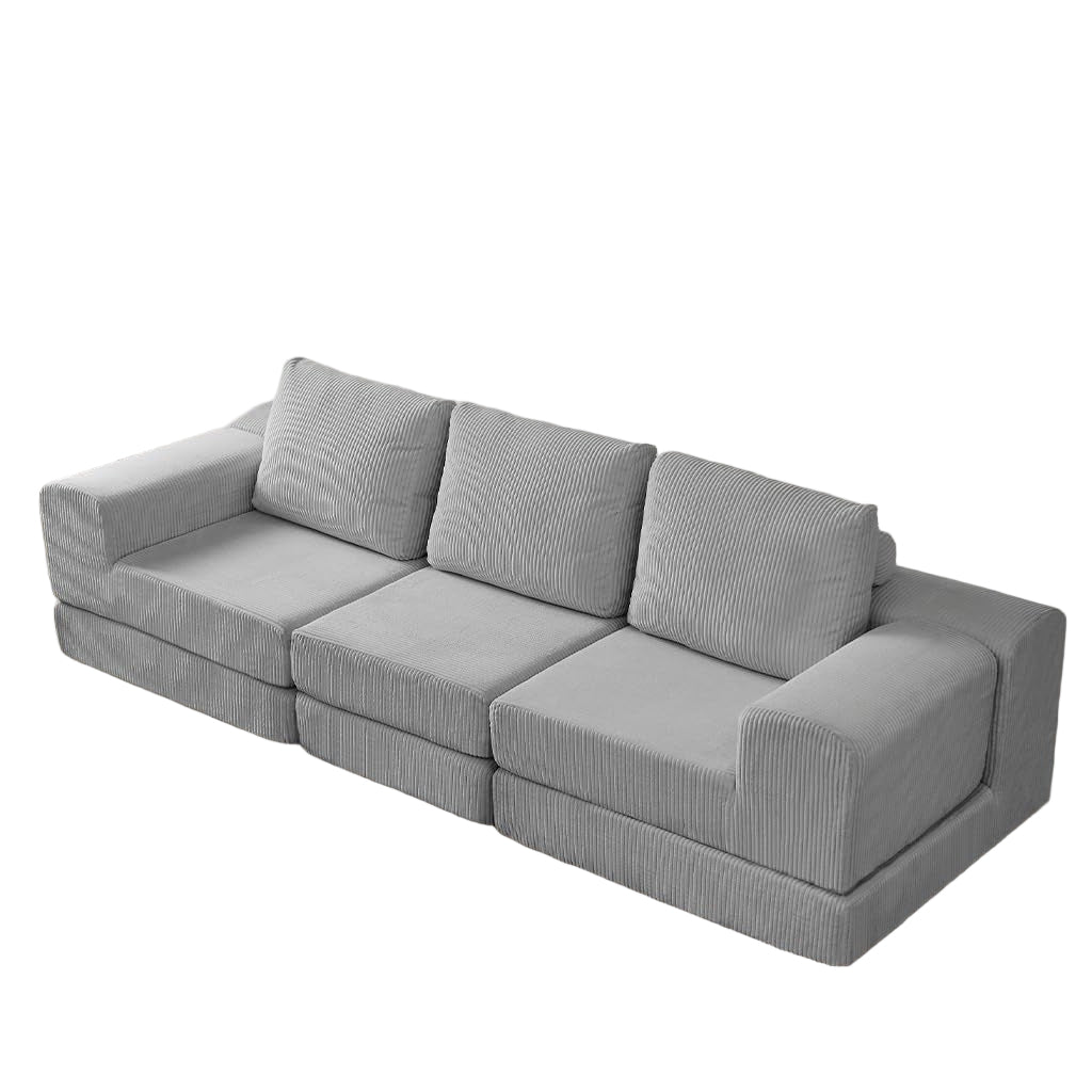 108" Modular Sofa, Comfy 3-Seater Oversize Deep, Sectional Couch for Living Room