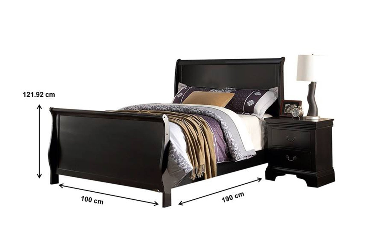 Poundex Twin Bed, Multi