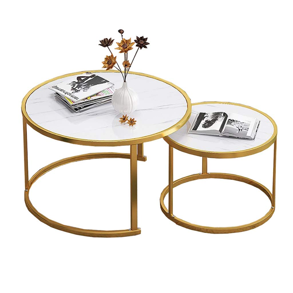 Coffee Table/Side Table/End Table,Coffee Table, Set of 2, Round Side Table Set