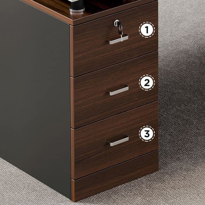 Computer Writing Desk, Rectangular Gaming Desk with with Drawers Modern Sturdy