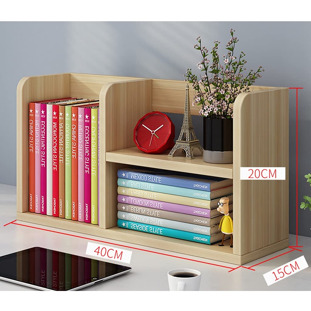 Bookshelf,Solid Wood Multi-Purpose Table Top, Large Space Independent Bookshelf, Small Rack for Student Storage