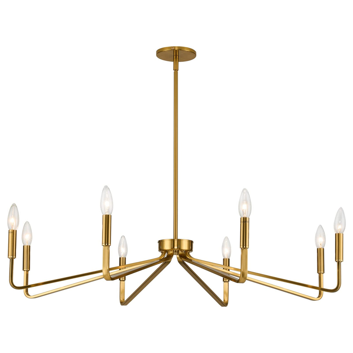 38" Gold Chandeliers for Dining Room, 8-Light Modern Farmhouse Chandelier