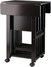 Sophia 5-Piece Folding Snack Tray Set with Storage Stand