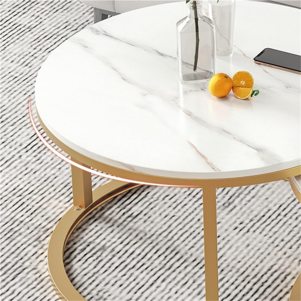 Minimalist Retractable Round Coffee Table for Living Room – Space-Saving Design