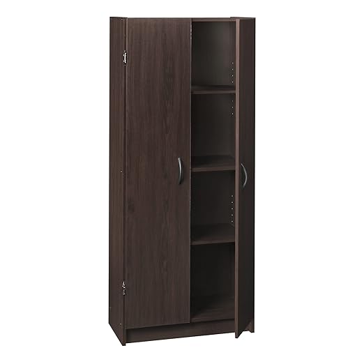 Cabinet Cupboard with 2 Doors, Adjustable Shelves, Standing, Storage for Kitchen,