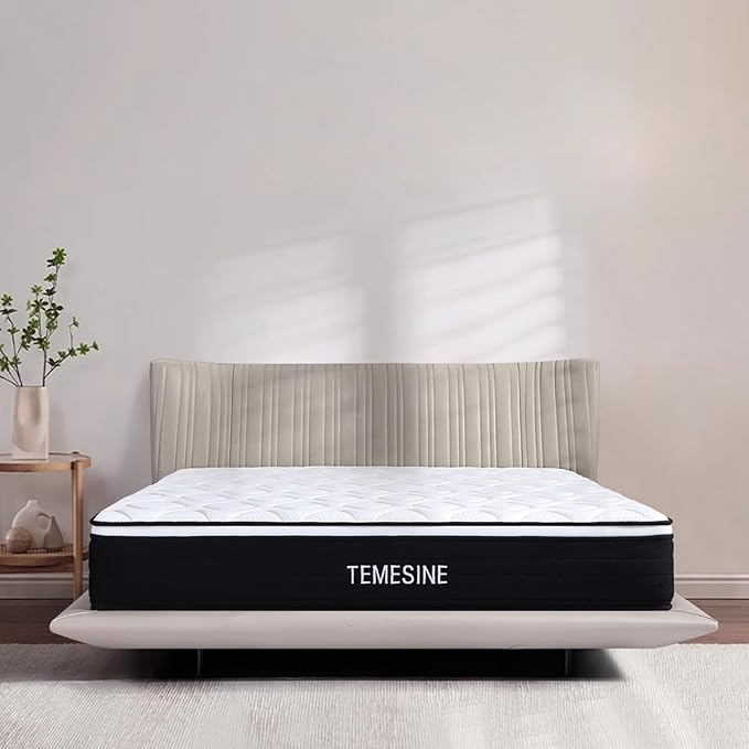 Queen Mattress, 10 Inch Hybrid Memory Foam Mattress in a Box with Pocket Springs