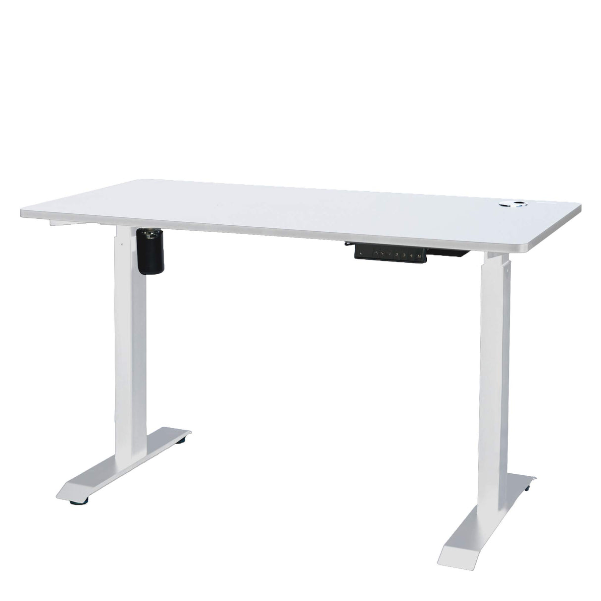 Electric Height Adjustable Single Motor Desk Frame w/Tabletop, 45.25 Inch Max Height
