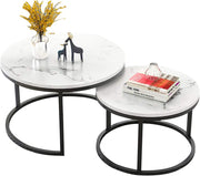 Simple Stackable Coffee Table,Living Room Round Nesting Tables