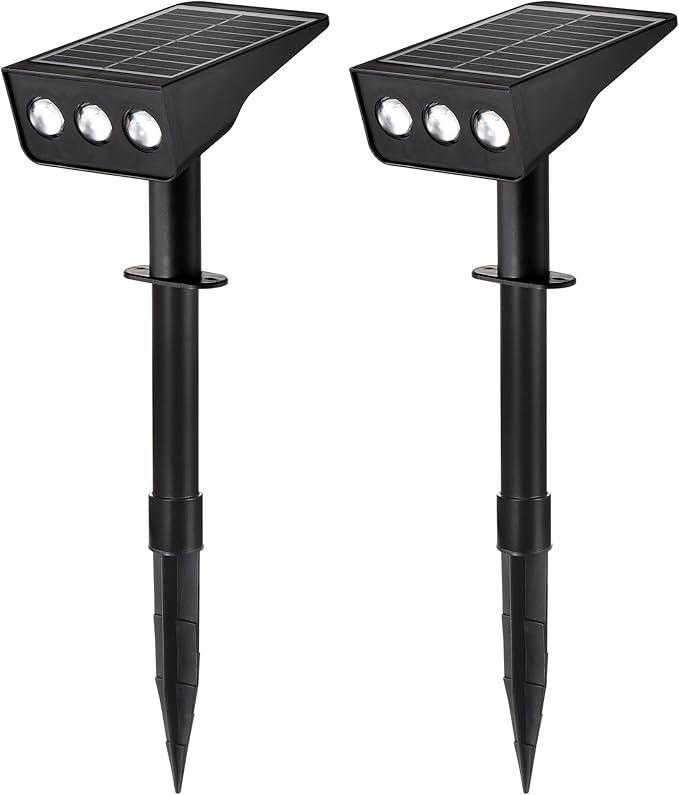 Solar Spot Lights Outdoor, 4 Pack Solar Landscape Spotlights 3 Lighting Modes