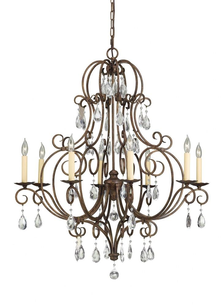 F2303/8MBZ Chateau Crystal Candle Chandelier Lighting