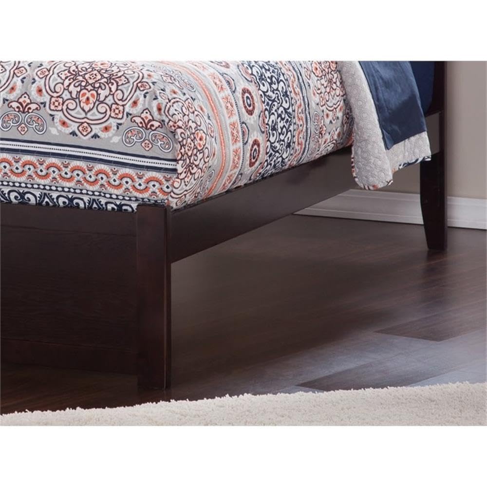 BOWERY HILL Full Platform Panel Bed with Trundle in Espresso