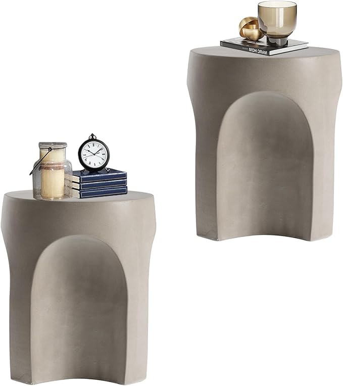 Outdoor Side Table, 19" H Outdoor Accent End Table, Patio Side Tables