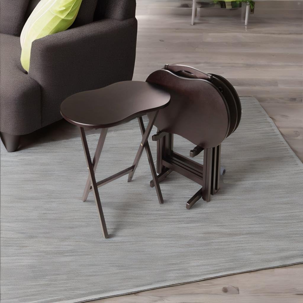 Wood Dylan 5-Piece Oversize Snack Table Set