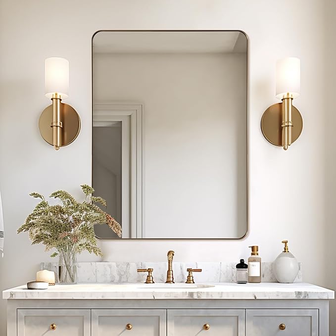 Black Bathroom Mirror, Bathroom Vanity Wall Mounted Mirror
