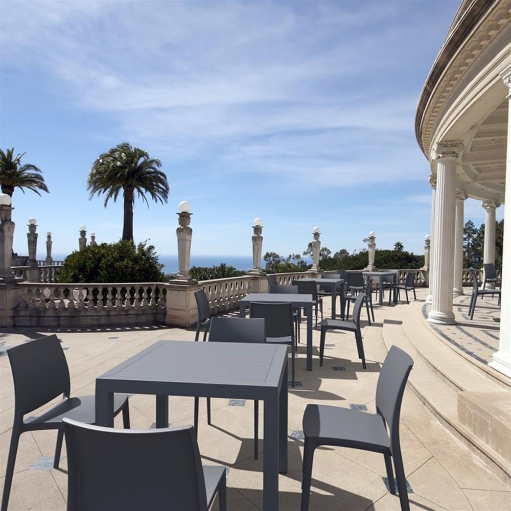 Maya Patio Dining Chair in Dark Gray (Set of 2)