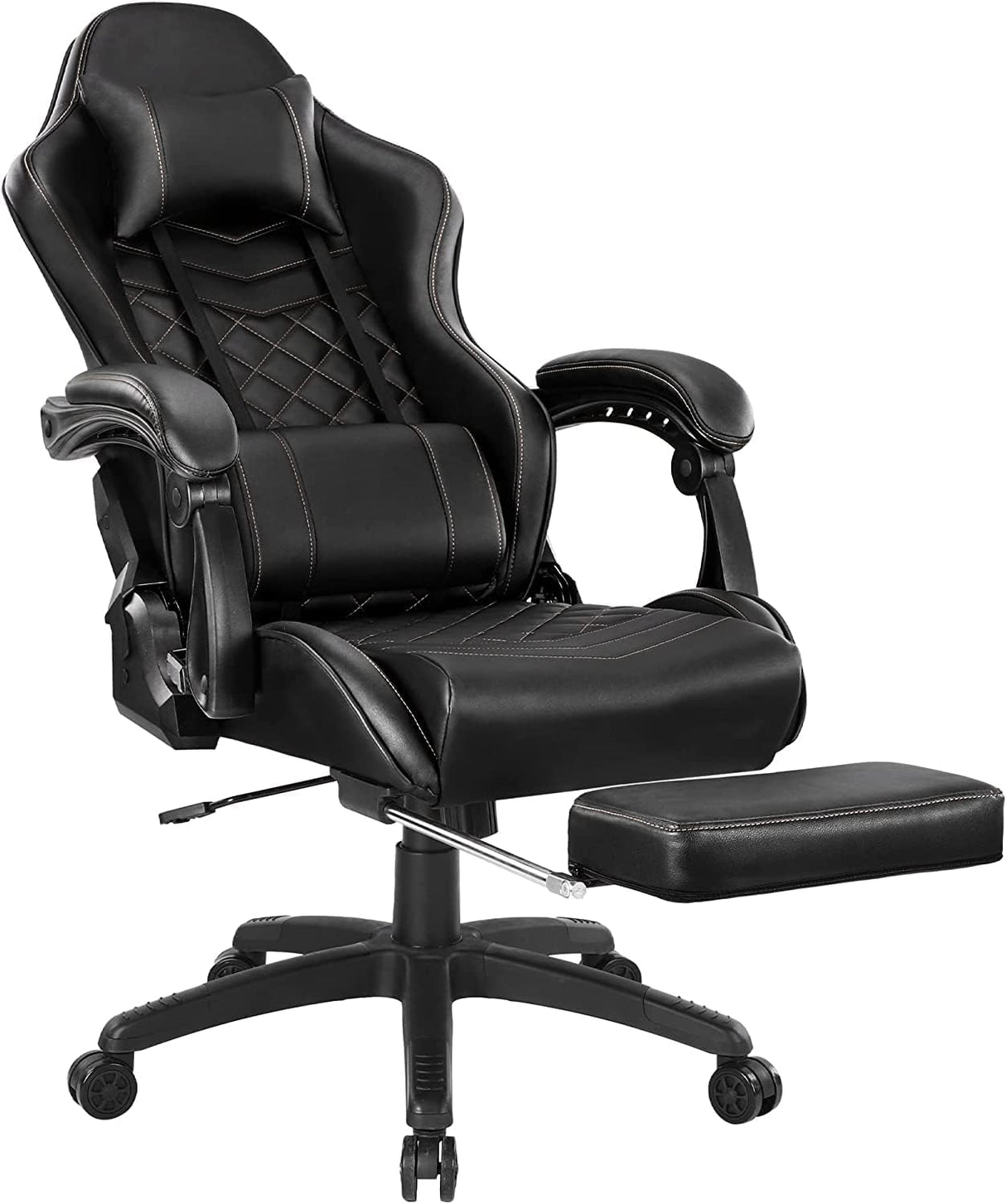 Gaming Chair for Adults 350lbs, Ergonomic Office Chair with Footrest and Adjustable Armrest