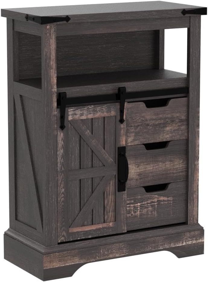 Bathroom Floor Cabinet, Farmhouse Storage Cabinet