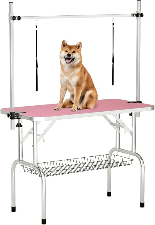 46" Foldable Dog Grooming Table for Large Dogs - Professional Home Grooming Station