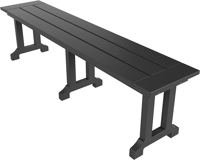 Sitting Bench 65” Inch Poly Lumber Bench Seat Chair UV Weather Resistant