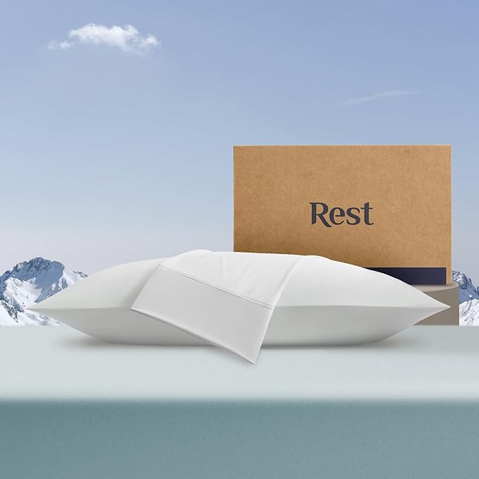 Cooling Pillow Cases Standard - 2 Pillowcase for Sensitive Skin